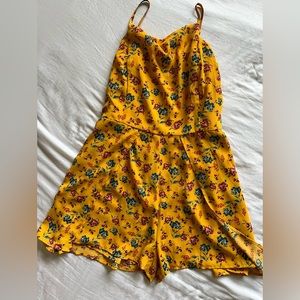Yellow Floral Romper